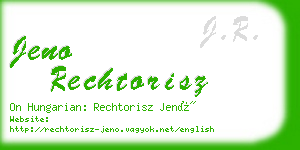 jeno rechtorisz business card